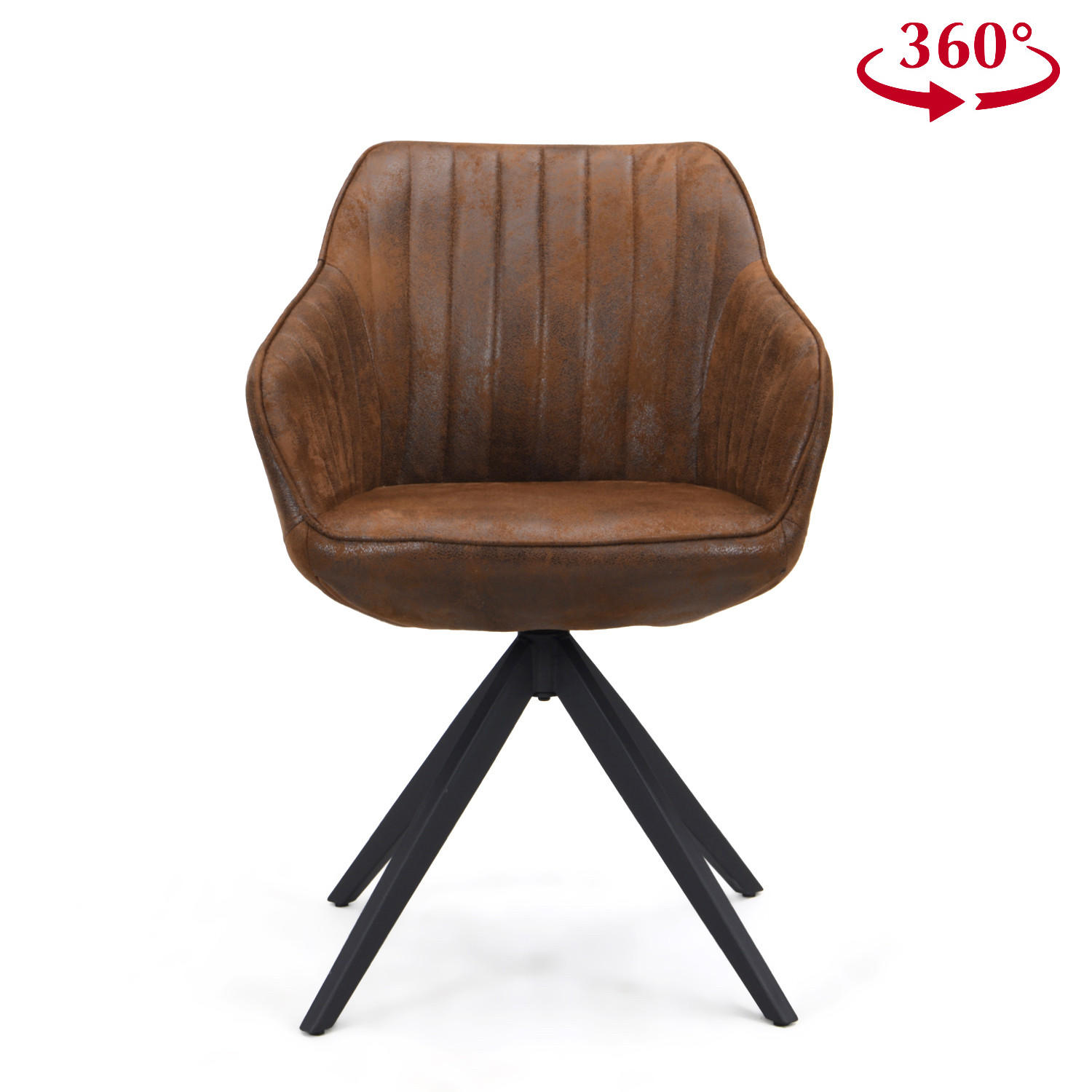 ARMLEHNSTUHL ARVIT Braun - Braun, Textil/Metall (57/81/62cm) - B&D Home
