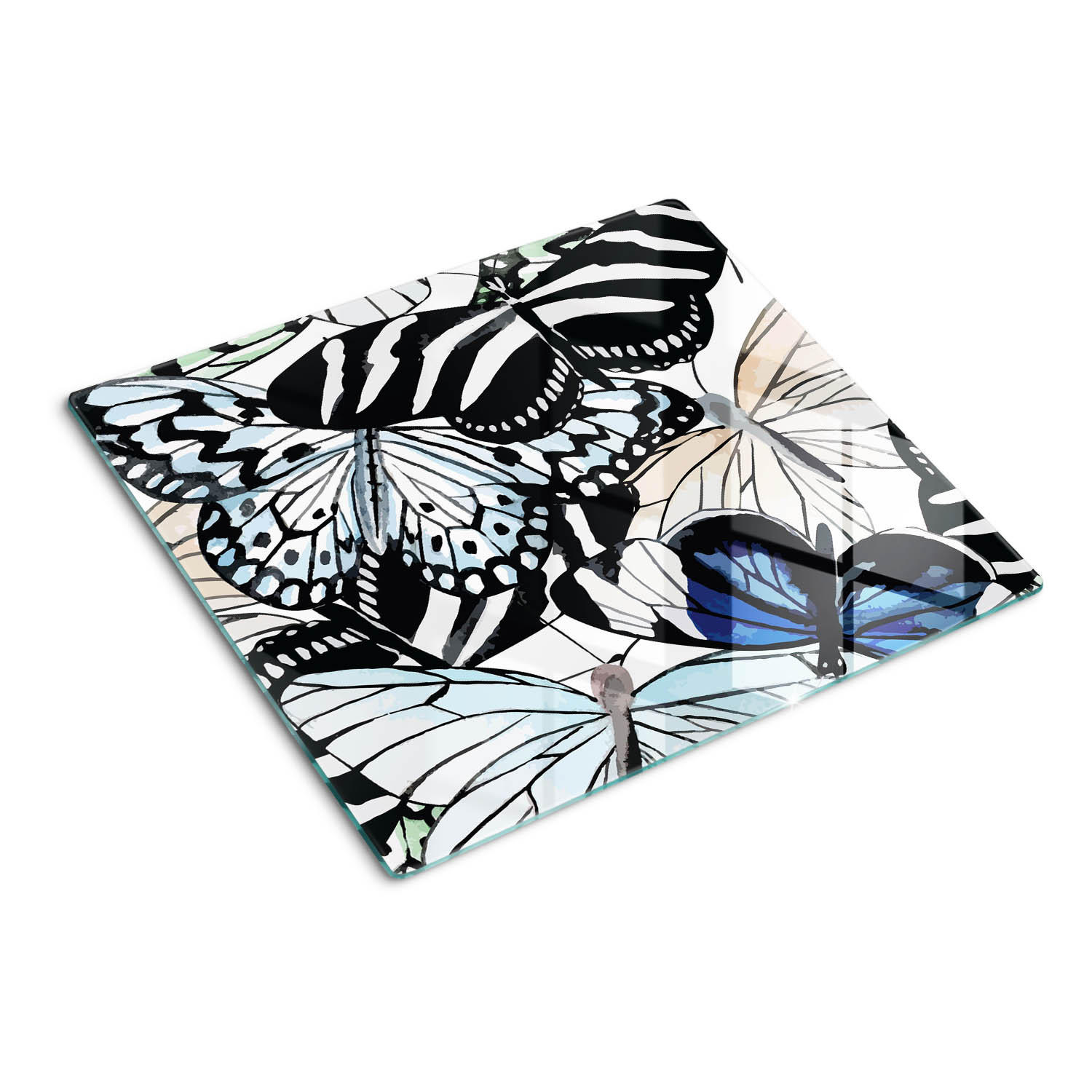 GLASPLATTE 60x52 cm Schmetterlingsblume - Braun, Glas (60/0.4/52cm) - TULUP