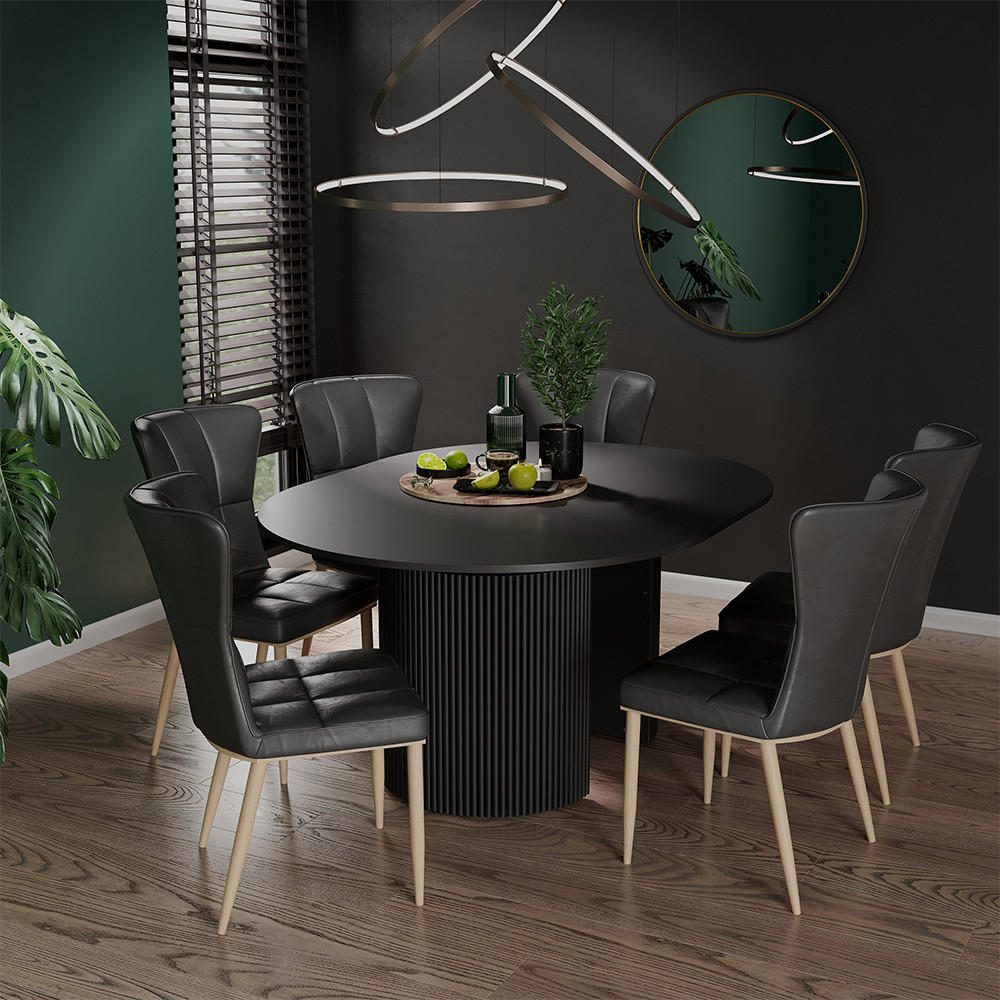 JÍDELNÍ STŮL Calero Černá - černá, kompozitní dřevo (60/120/76cm) - Vicco