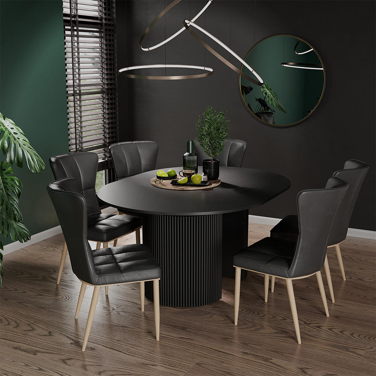 JÍDELNÍ STŮL Calero Černá - černá, kompozitní dřevo (60/120/76cm) - Vicco