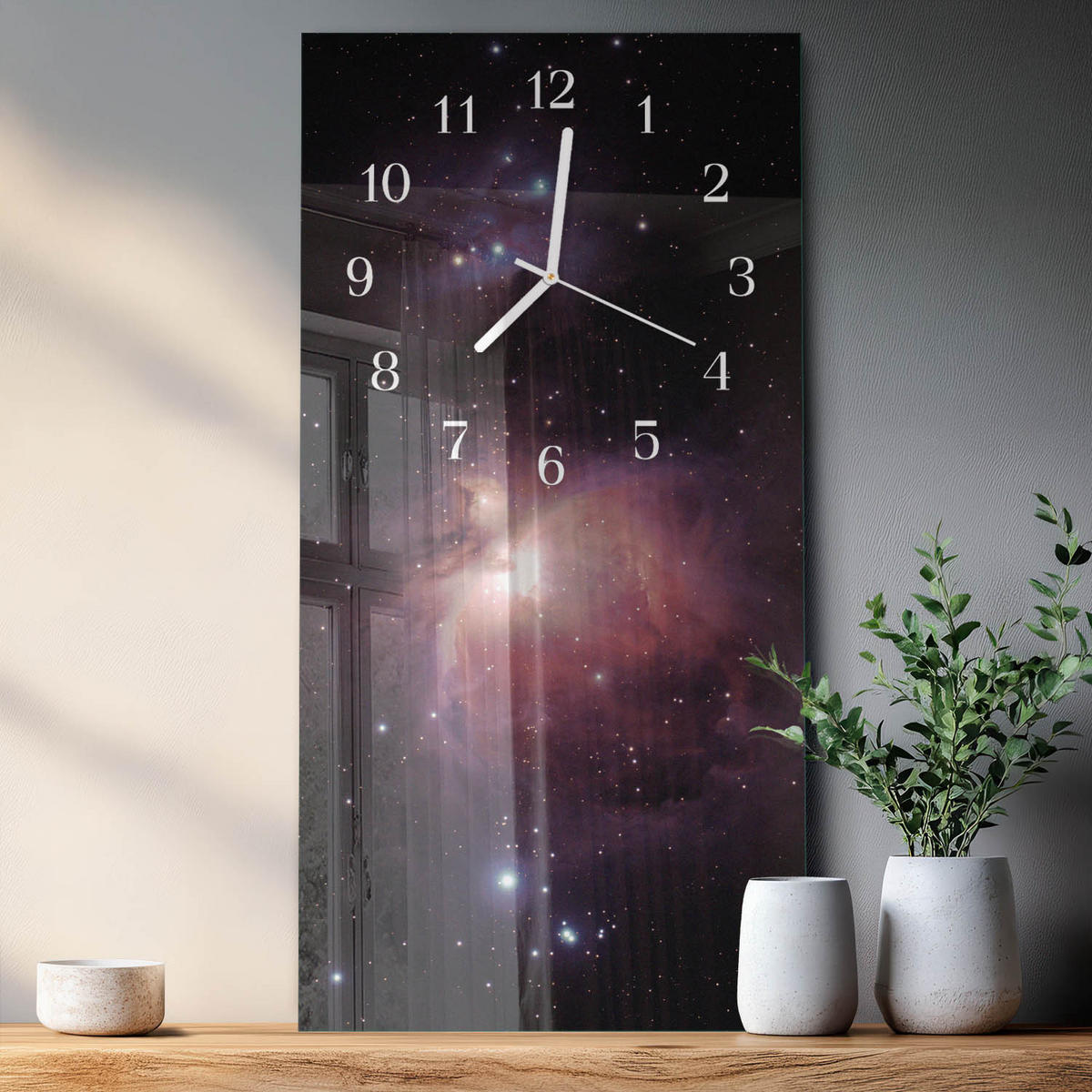 WANDUHR 30x60 cm - Londoner Bus - Multicolor, Glas (30/60/0.4cm) - TULUP