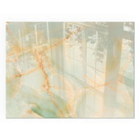 GLASPLATTE für Kamin 80x60 cm - Türkis, Glas (80/60/0.4cm) - TULUP