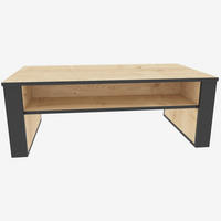COUCHTISCH Manhattan Grau - Eichefarben/Schwarz, Holzwerkstoff (110/60/40cm) - Decorotika