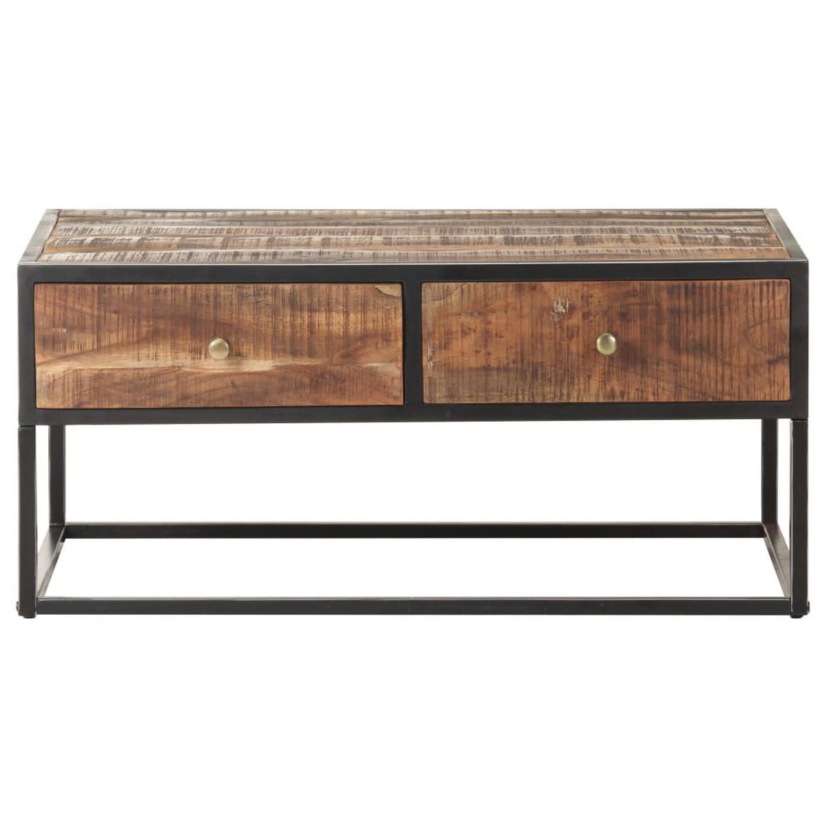 COUCHTISCH 90x50x40 cm Raues Akazienholz - Braun, Holz (90/40/90cm) - furnicato