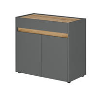 KOMMODE Crisp-61 - Anthrazit, Holzwerkstoff (80/70/40cm) - Lomado