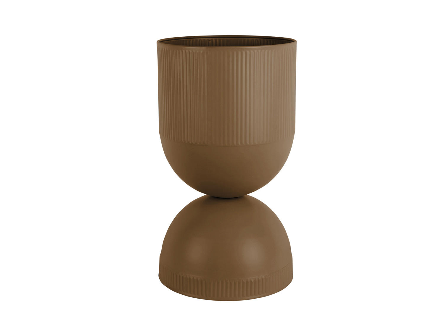 BLUMENTOPF Tonar Braun 25.5/25.5/45 cm - Braun, Metall (45cm) - Present Time