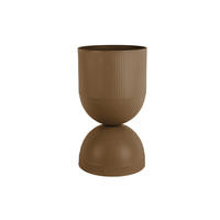 BLUMENTOPF Tonar Braun 25.5/25.5/45 cm - Braun, Metall (45cm) - Present Time