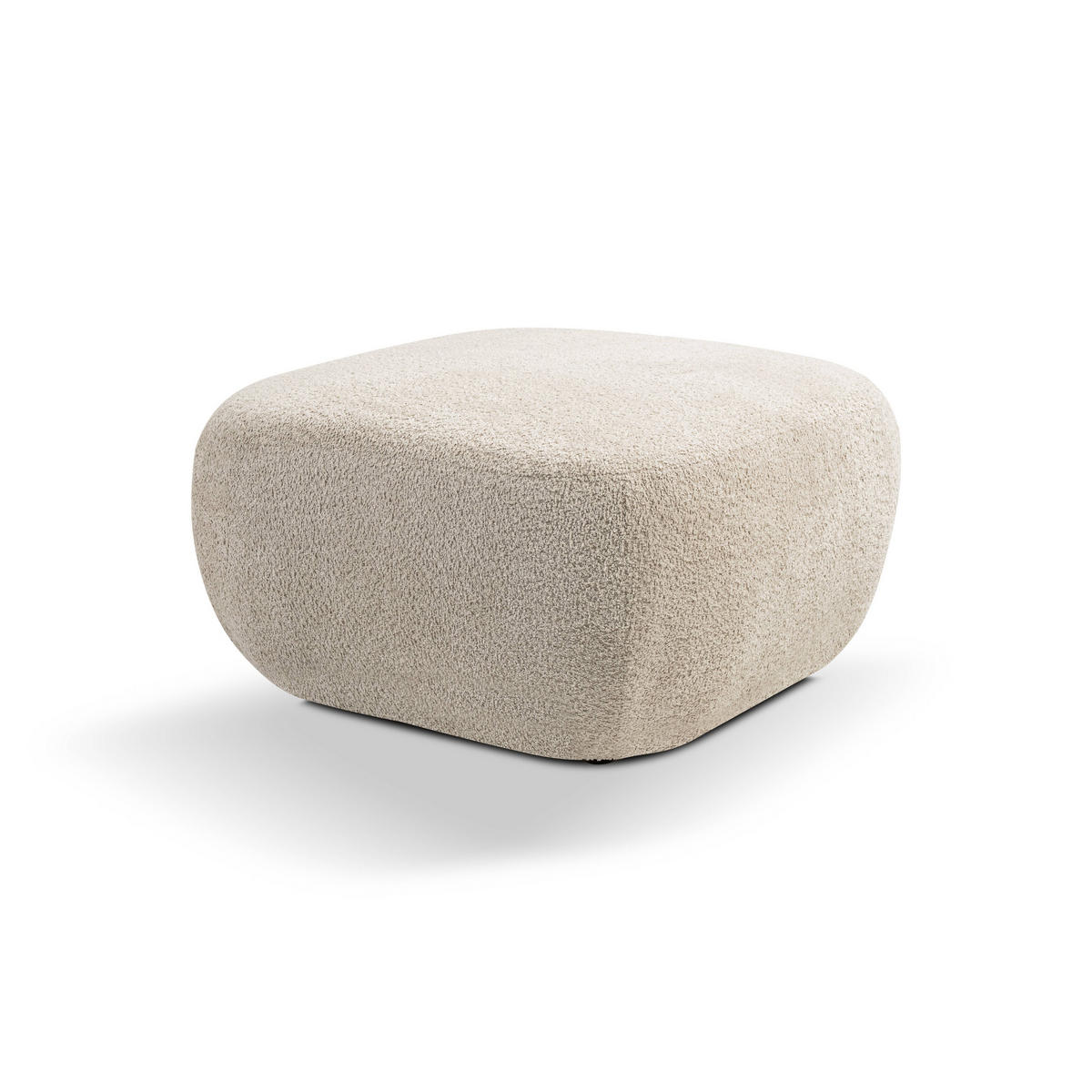 POLSTERHOCKER AMICO Modern Sitzhocker, Fußhocker Beige - Beige, Holzwerkstoff/Kunststoff (75/39/75cm) - MASSENO