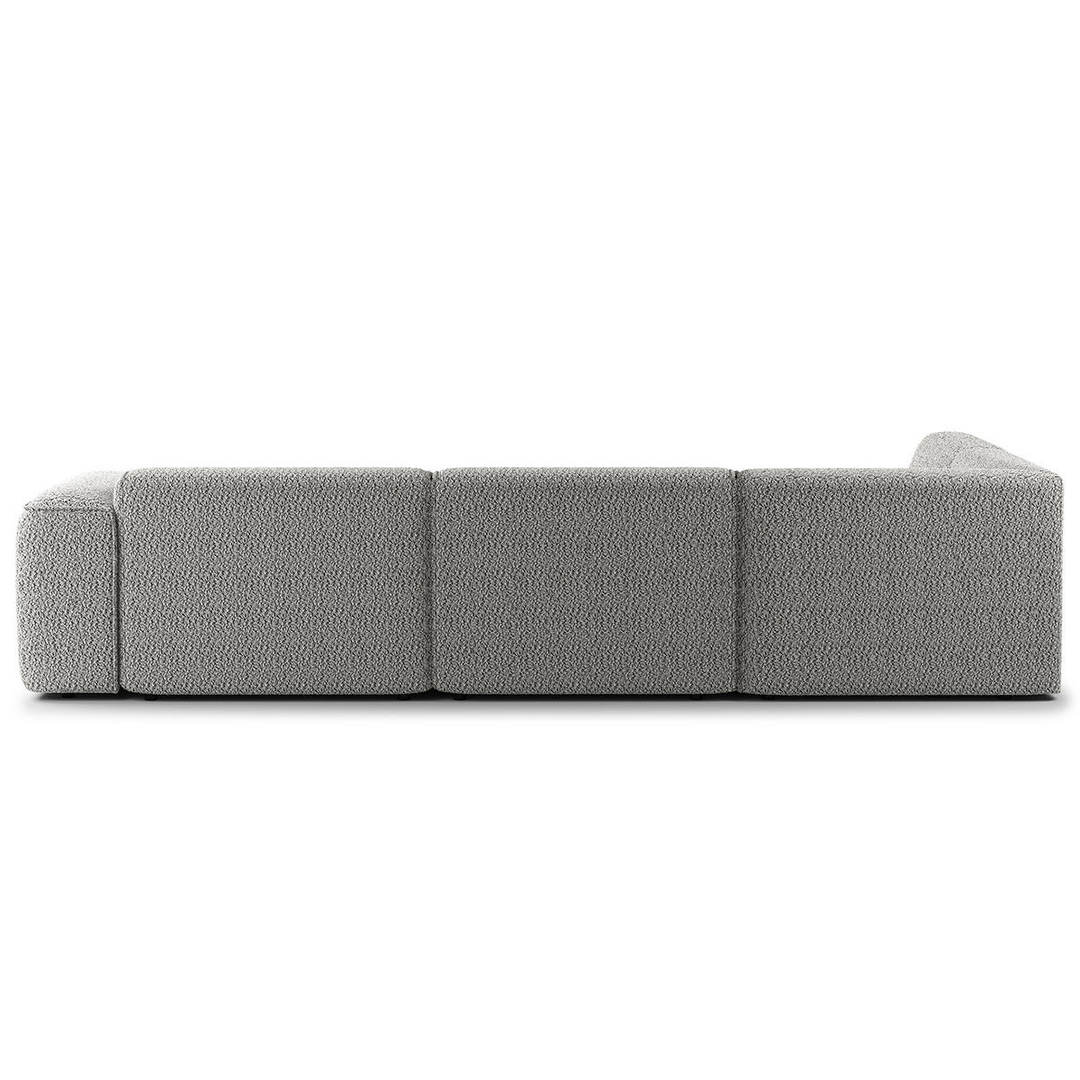 3-SITZER ECKSOFA mit Recamiere - Schwarz/Grau, Kunststoff/Textil (295/231cm) - home24