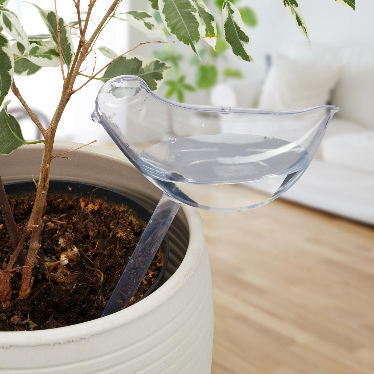 4XBEWÄSSERUNGSKUGELN - Transparent, Kunststoff (6/25.5/14cm) - Relaxdays