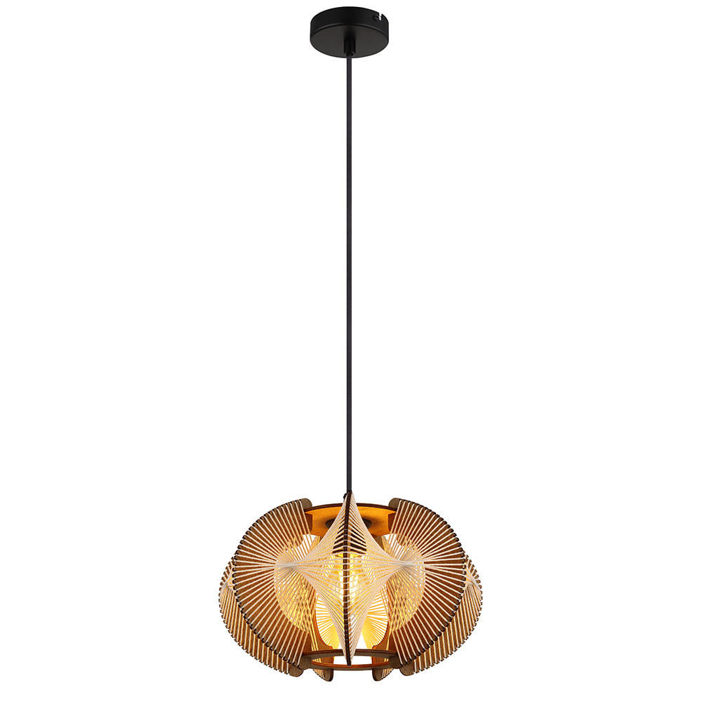 HÄNGELEUCHTE MDF Hanf Braun - Braun, Holz (34/34/150cm) - Nowa