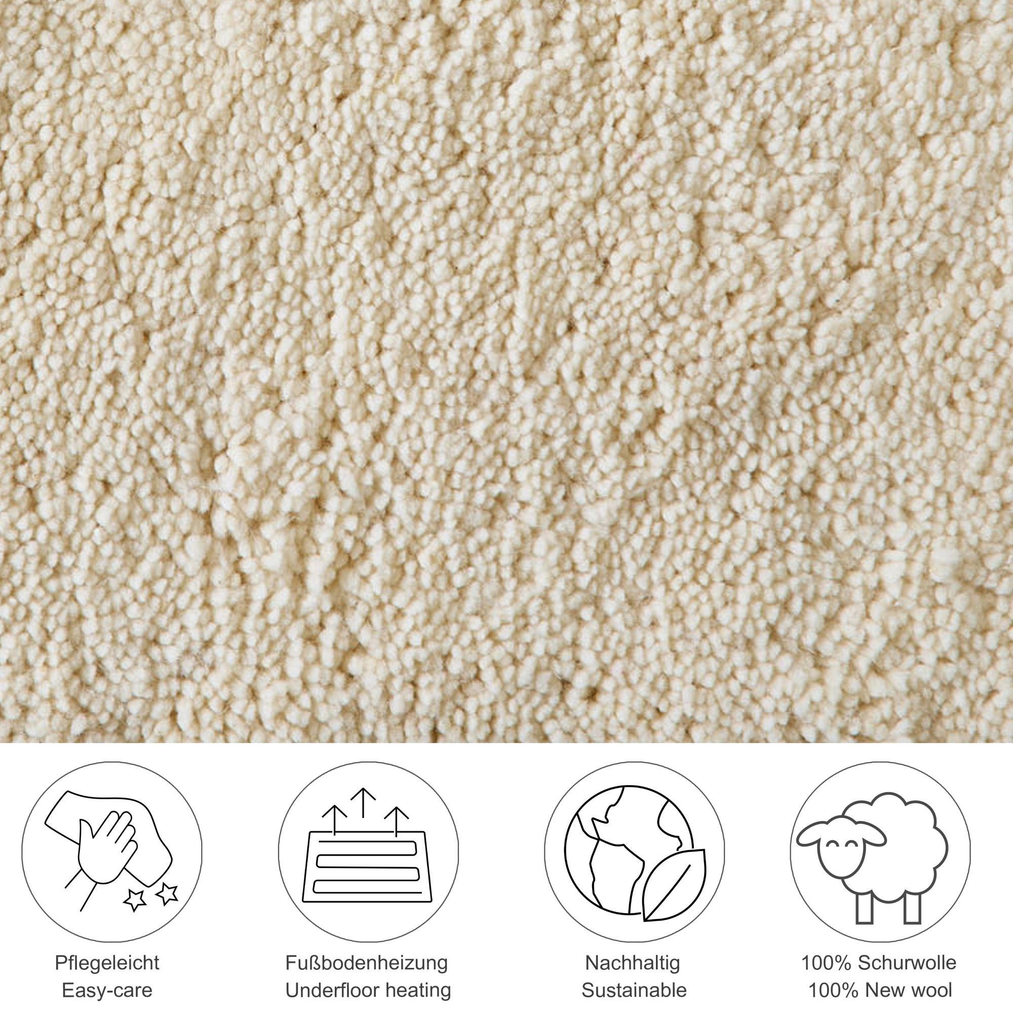 BERBERTEPPICH Maloronga rund 150x150 cm - Weiß, Textil (150/150cm) - THEKO