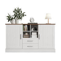 SIDEBOARD 140/40/79,5 cm in Weiß und Braun mit 2 Türen und 2 Schubladen - Braun, Holzwerkstoff (140/79.5/40cm) - Flora Grace