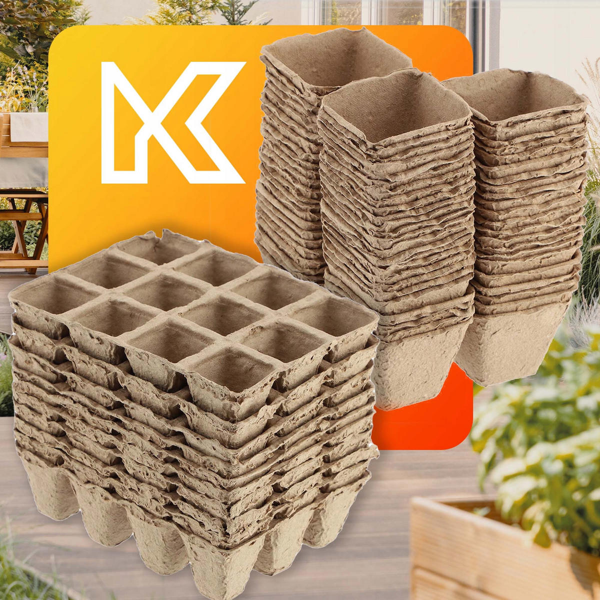 TORFTÖPFE, 16 x 12 cm 10 Stk.+ 6 x 5 cm 72 Stk. - Naturfarben, Naturmaterialien - KADAX