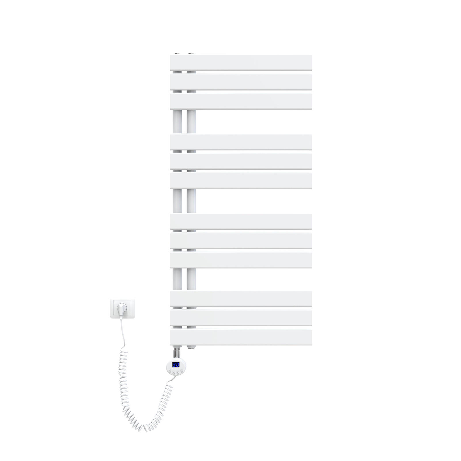 HEIZKÖRPER Elektrisch WLAN Thermostat Weiß 100/50 cm - Weiß, Metall (50/104.1/5.9cm) - EMKE