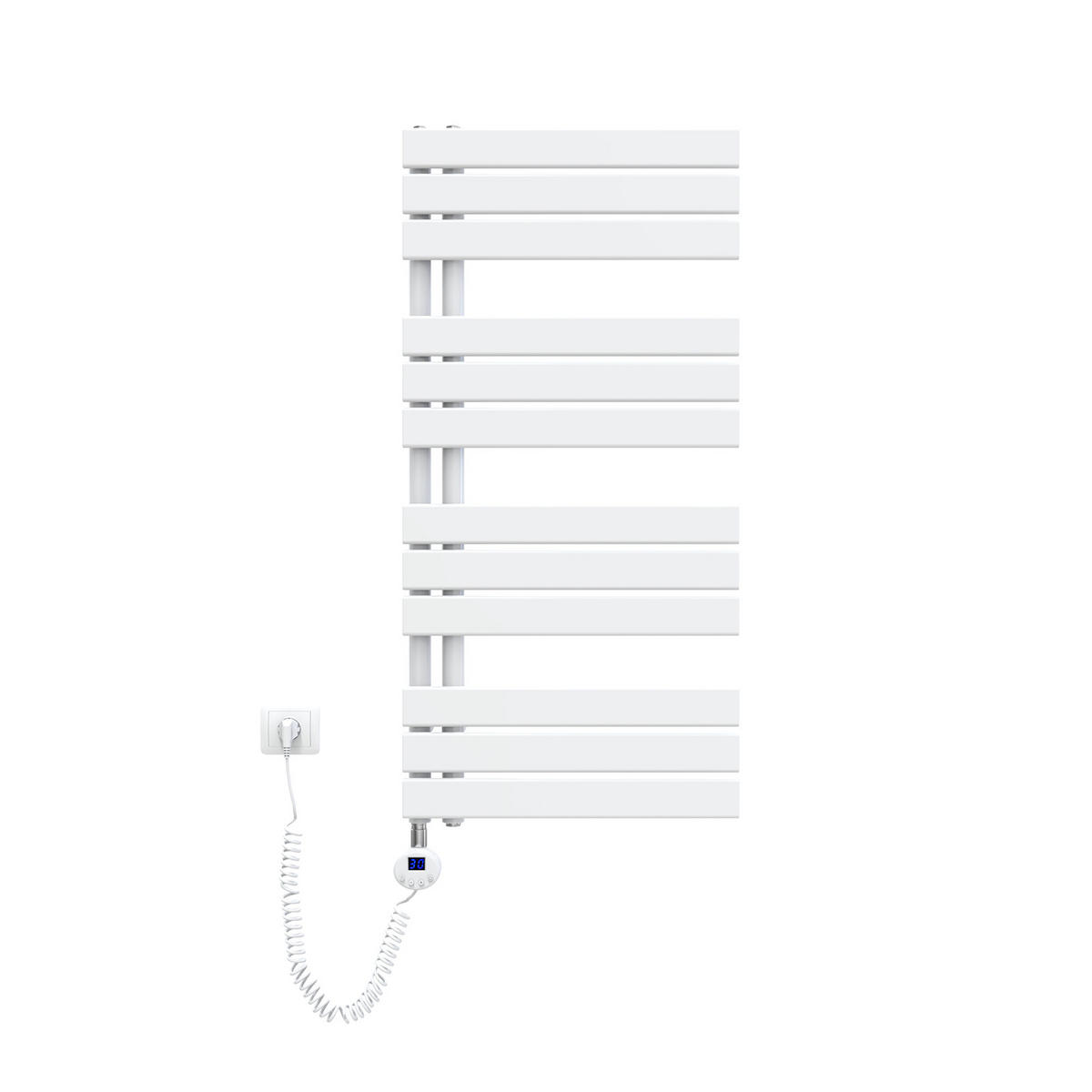 HEIZKÖRPER Elektrisch WLAN Thermostat Weiß 100/50 cm - Weiß, Metall (50/104.1/5.9cm) - EMKE