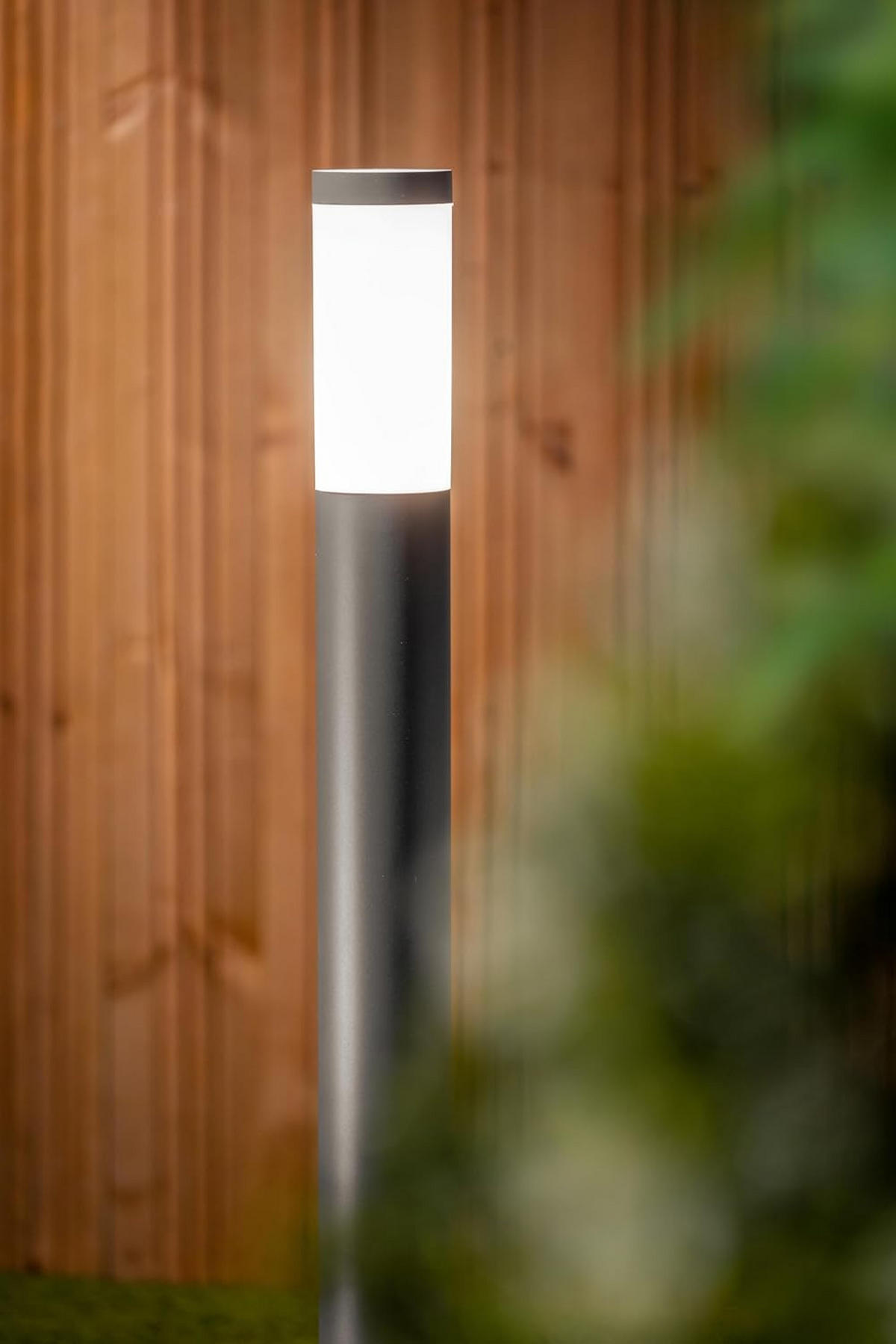 WEGELEUCHTEN Edelstahl hoch 1 Meter, grau - Anthrazit, Metall (13/13/100cm) - CGC Europe