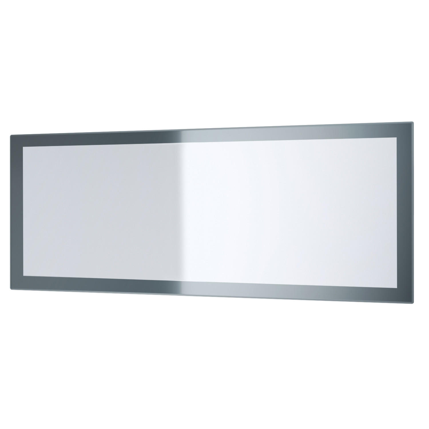 SPIEGEL Lima Grau Hochglanz - Grau, Holzwerkstoff (139/55/2cm) - Vladon