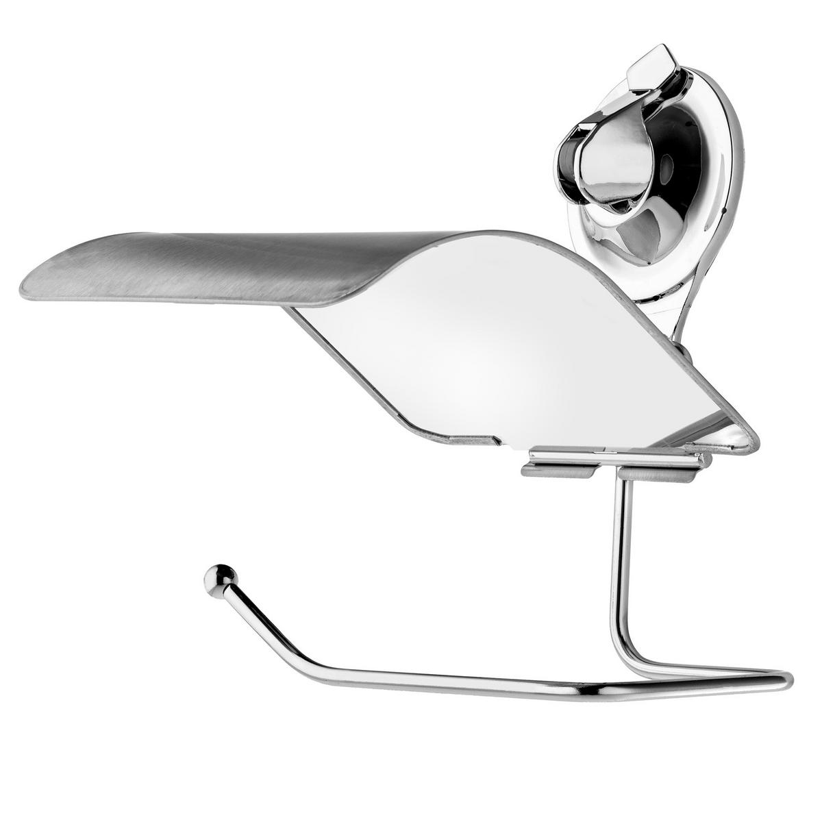 TOILETTENPAPIERHALTER 10 x 22 cm, silber - Silberfarben, Metall (10/22cm) - KADAX
