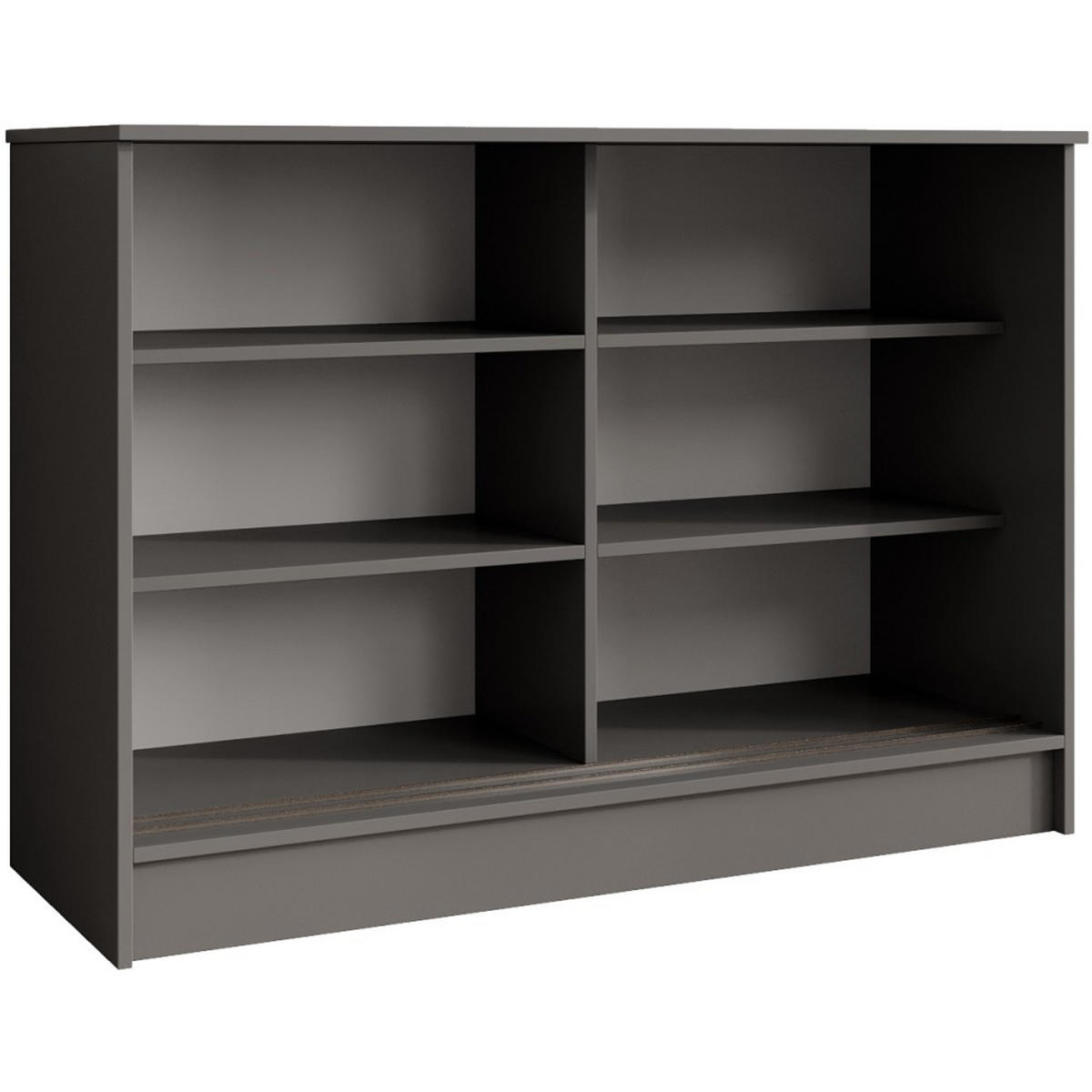KOMMODE Horizon mit 2 Schiebetüren, Graphit, 100 cm - Graphitfarben, Holzwerkstoff (101/85/43.5cm) - Beautysofa