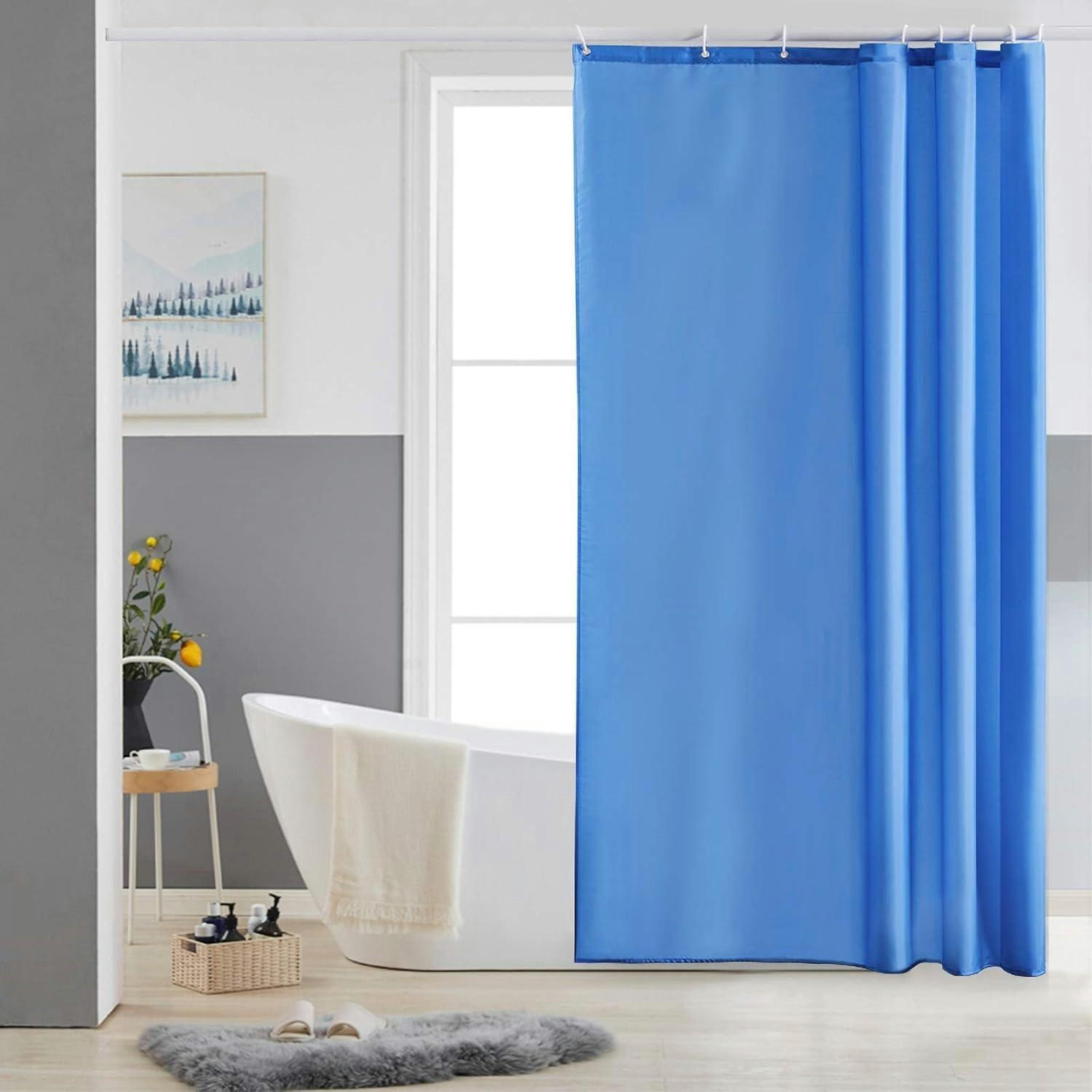 DUSCHVORHANG Textil Blau 120 x 180 cm - Blau, Textil (120/180cm)