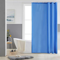 DUSCHVORHANG Textil Blau 120 x 180 cm - Blau, Textil (120/180cm)