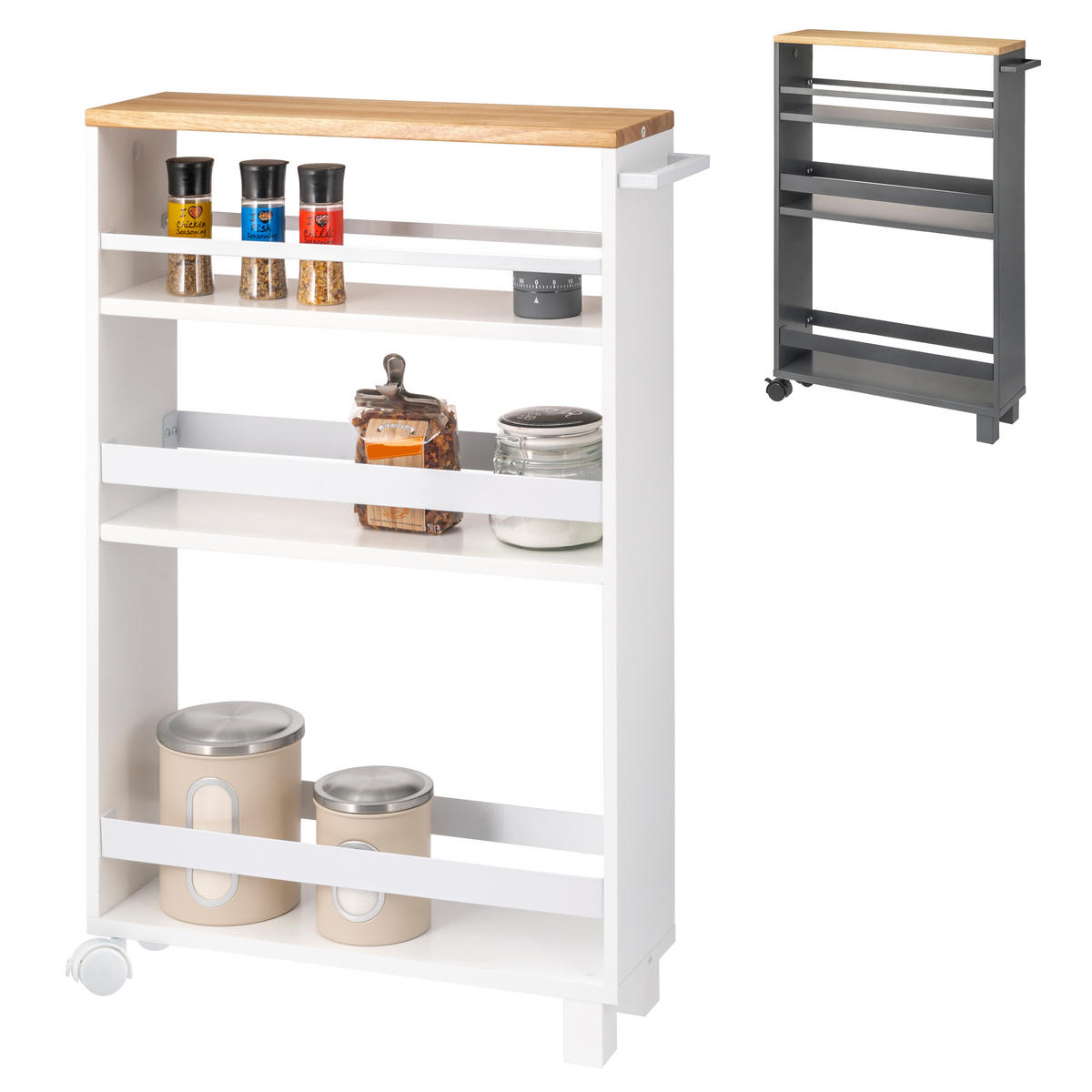 Grau, Holz (50/79/15cm) - eluno