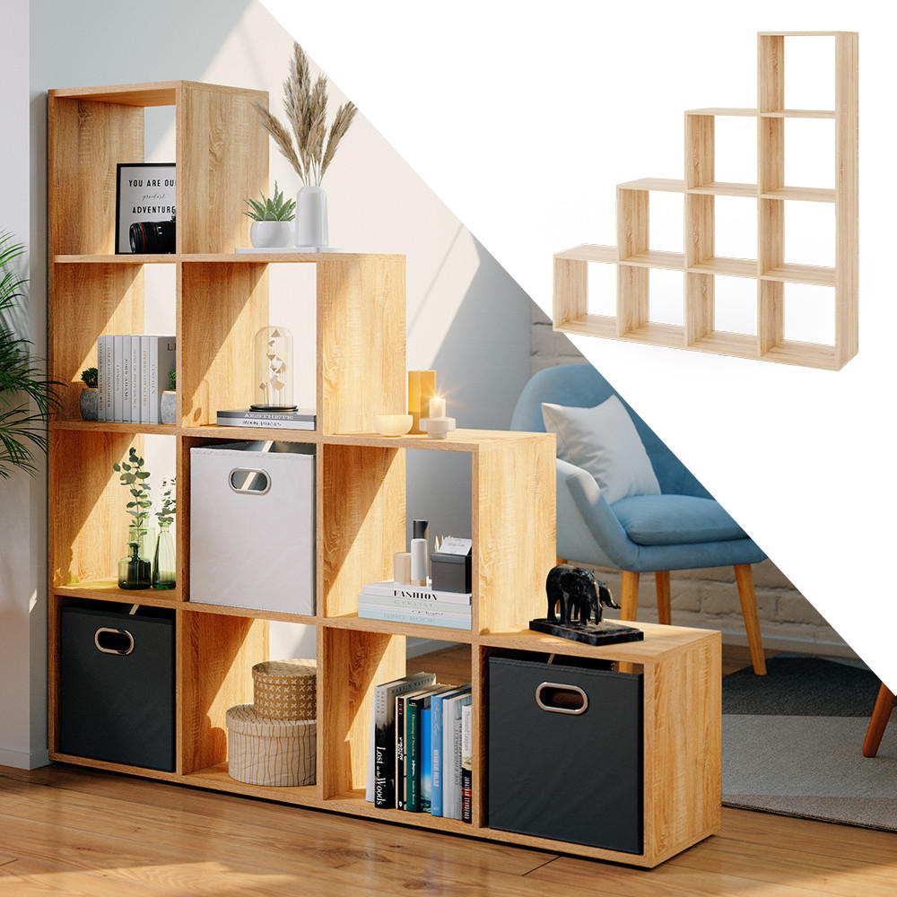 TREPPENREGAL Sonoma 142.5 x 140 cm - Sonoma Eiche, Holzwerkstoff (142.5/140/29cm) - Vicco