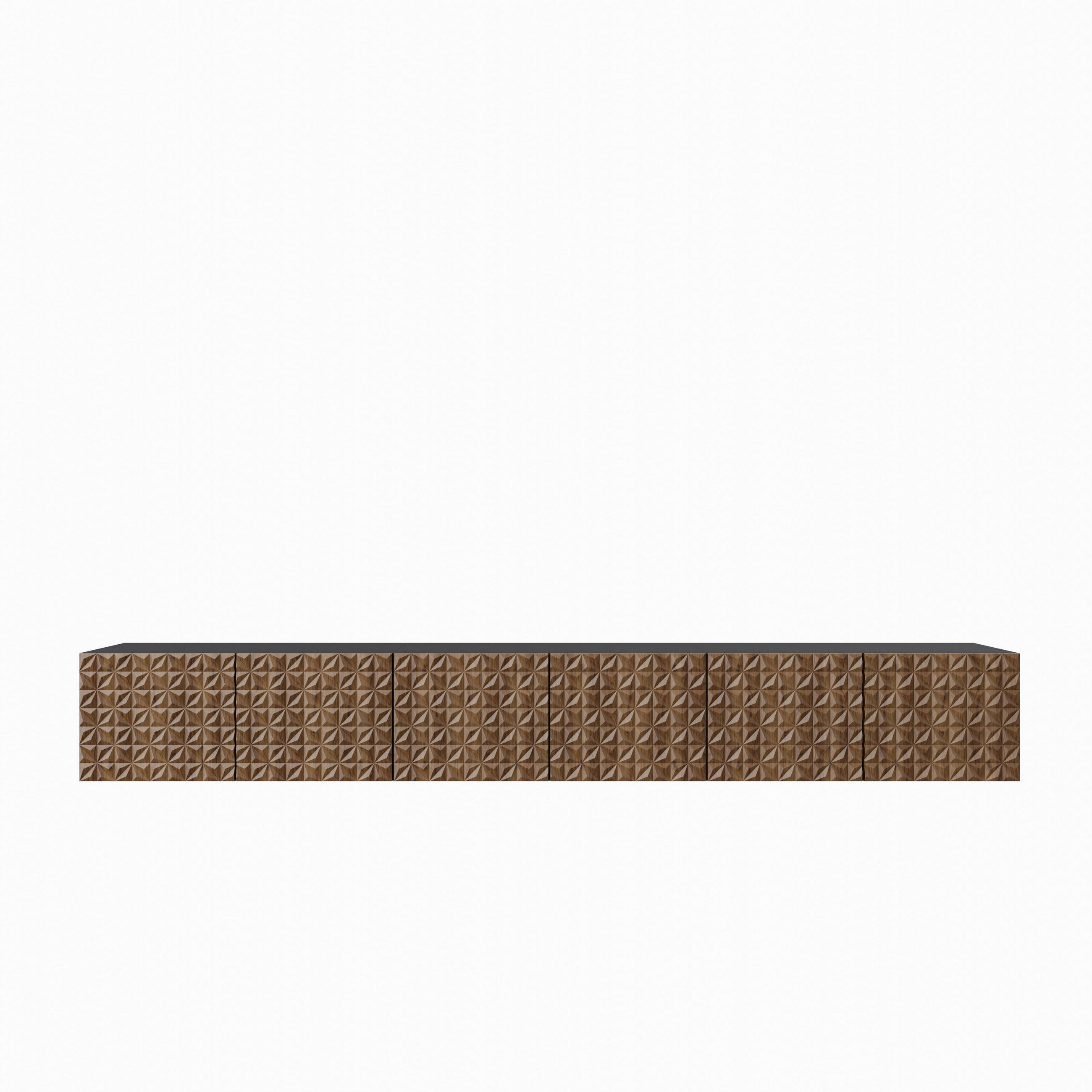LOWBOARD ROVA 300/41/40 cm, Hängender TV-Schrank Schwarz / Eichefarben - Eichefarben/Schwarz, Holzwerkstoff (300/41/40cm) - MASSENO