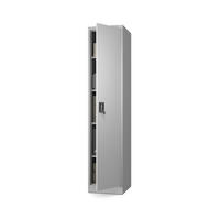 AKTENSCHRANK mit 4 Einlegeböden Hellgrau Stahl 40x185x45cm - Hellgrau, Metall (40/185/45cm) - Muralo