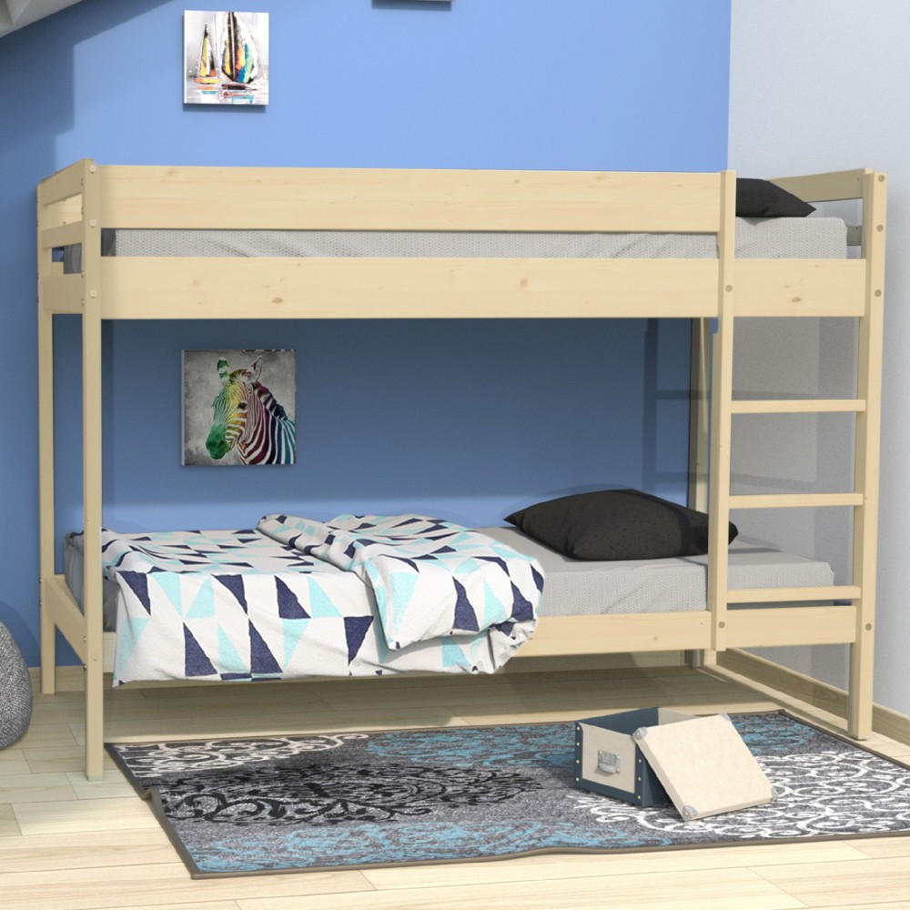 ETAGENBETT BRICE mit 2 Lattenroste / Bett 2x90x190 cm - Naturholtz - Multicolor, Holz (90/190cm) - Weber Industries