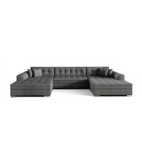 WOHNLANDSCHAFT VENTO U-Form – Großzügiges Ecksofa mit Schlaffunktion & Kissen 359 cm - Anthrazit, Kunststoff (359/78/165cm) - Wohnideebilder