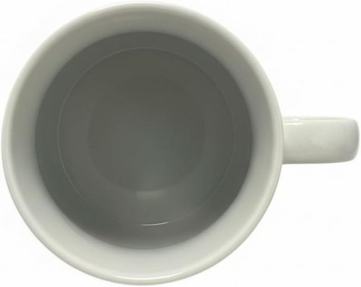 KAFFEEBECHER Porzellan 400 ml weiss – Porsche Wappen ohne Goldrand - Weiß, Keramik (0.4L) - Porsche