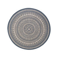 OUTDOORTEPPICH Metro Blau ø 120 cm rund - Blau, Textil (120/120cm) - benuta Nest