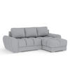 ECKSOFA MIT SCHLAFFUNKTION Peebles Grau Webstoff - Chromfarben/Grau, Holz/Holzwerkstoff (256/175cm) - Maison de Reve