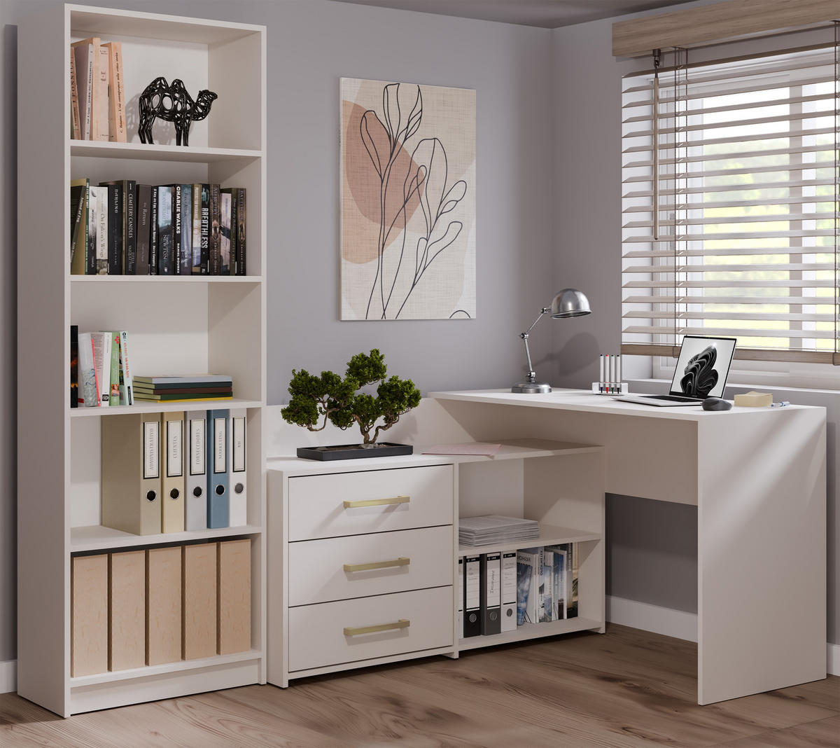 ECKSCHREIBTISCH DANY KASCHMIR BEIGE - Kaschmir, Holzwerkstoff (50/120/76cm) - CDF