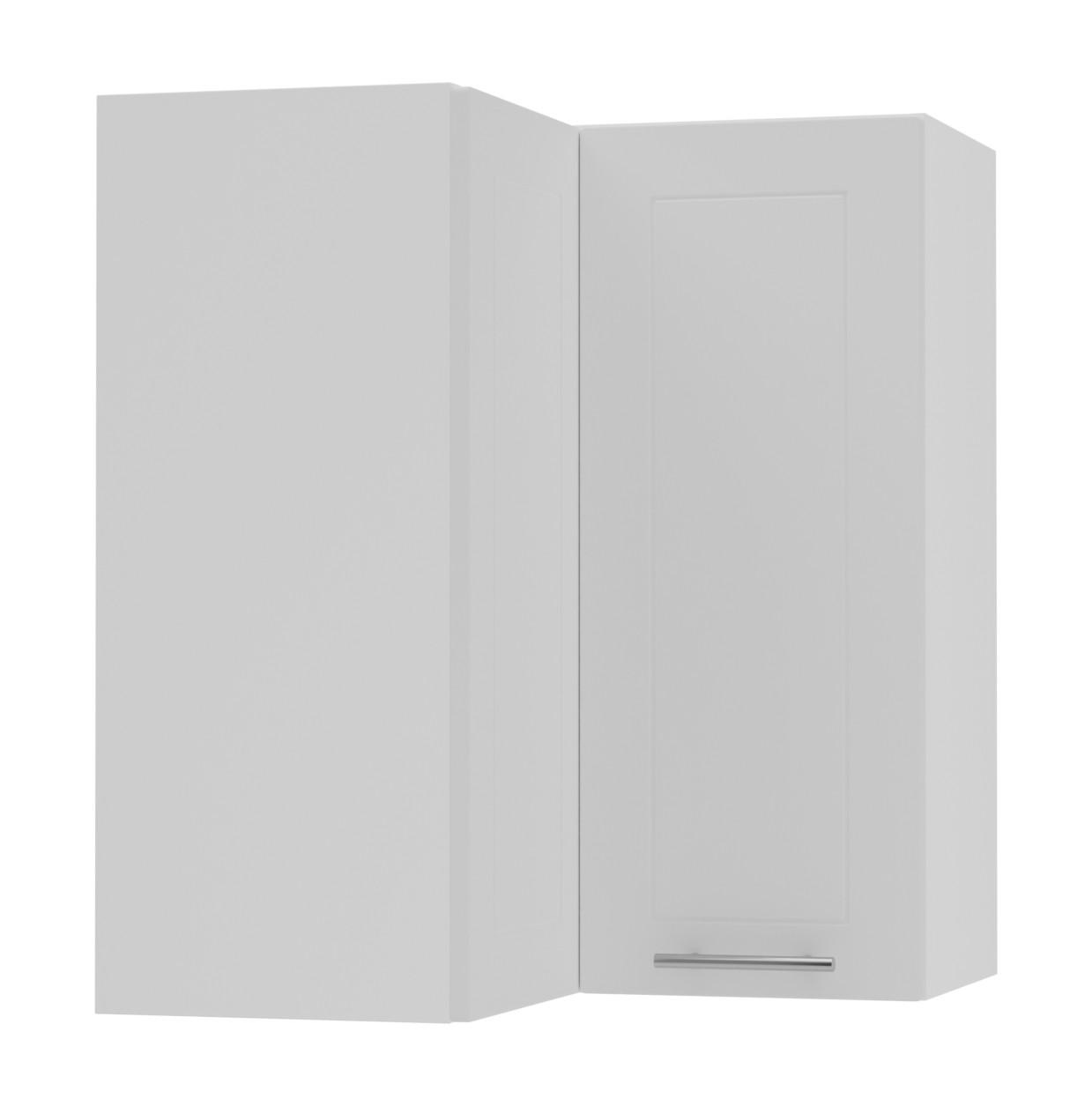 Feldmann-Wohnen Eckhängeschrank Weiß, Weiß 60x72x60 cm