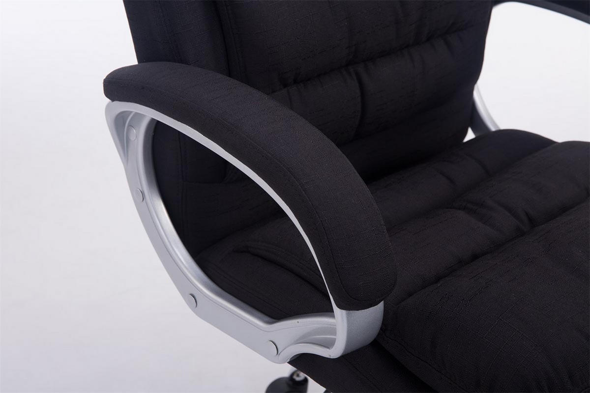 BÜROSTUHL BIG Vancom, Stoff Schwarz - Schwarz, Textil/Metall (77/122/77cm) - TPFLiving