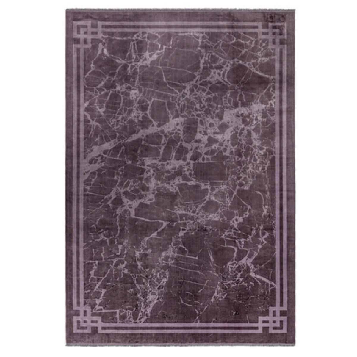 TEPPICH Moderner RAYA BORDER Lila 160 x 230 cm - Lila, Textil (160/230cm) - Novatrend