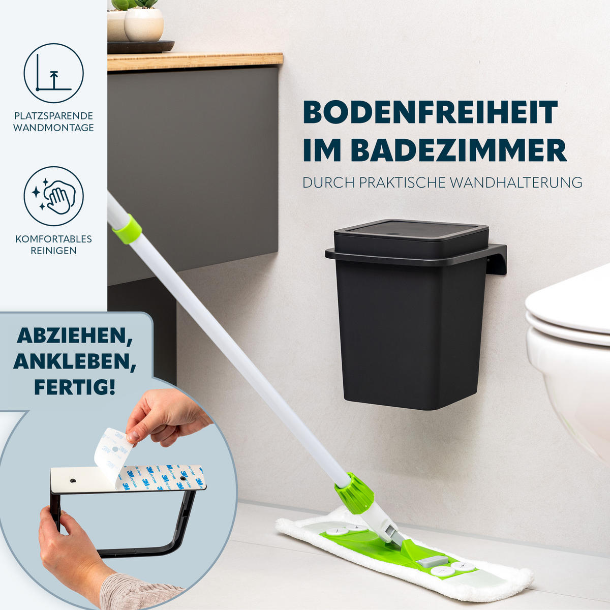 KOSMETIKEIMER SAVONA 6 Liter, schwarz - Schwarz, Kunststoff (18/25/18cm) - bremermann