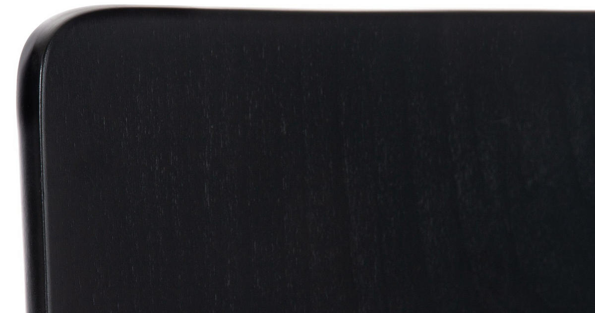 BESUCHERSTUHL Holz schwarz - Chromfarben/Schwarz, Holz/Metall (43/87/47cm) - CLP
