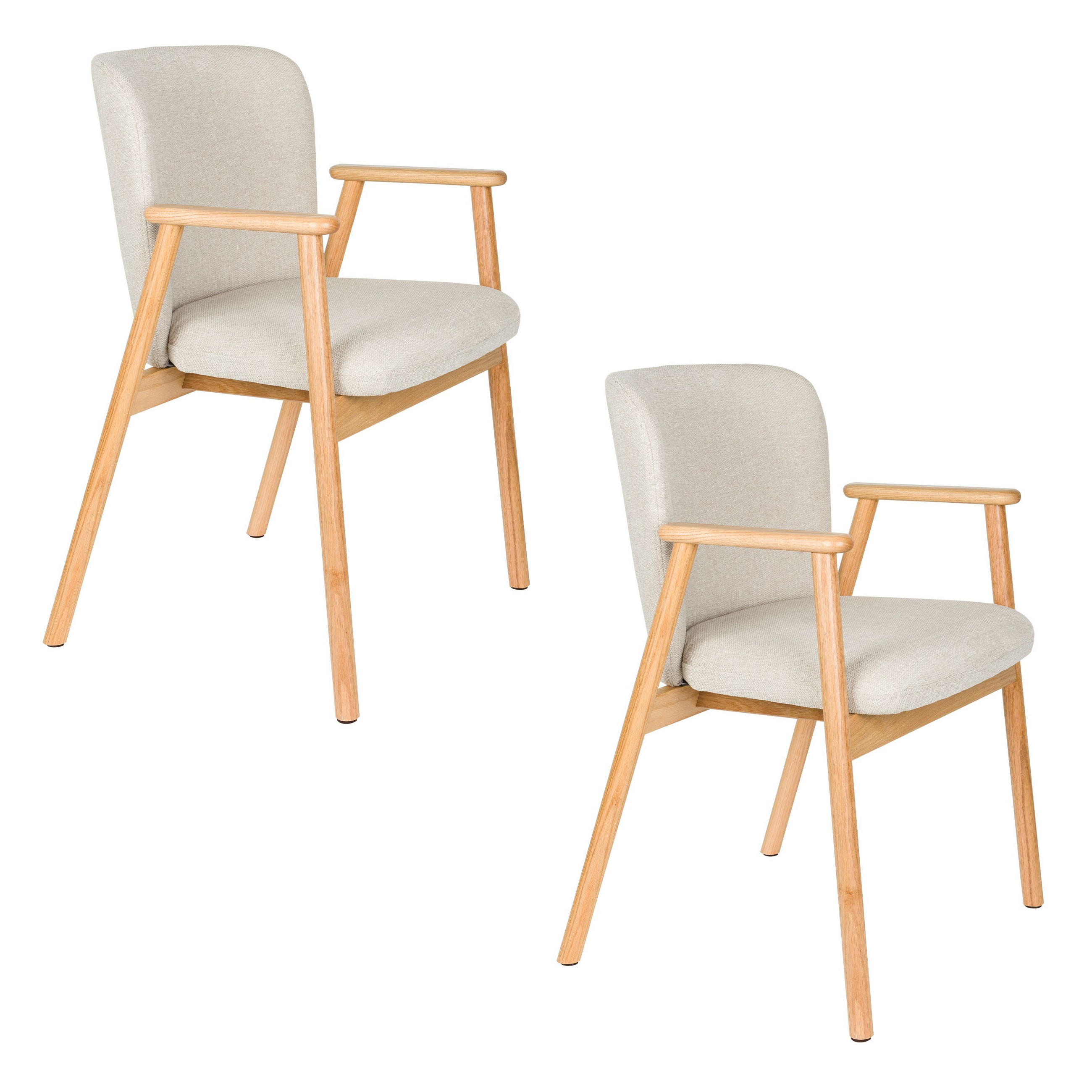 ESSZIMMERSTUHL Kenna Beige - 2 er Set - Beige, Kunststoff (56/80.5/56cm) - Housecraft Living