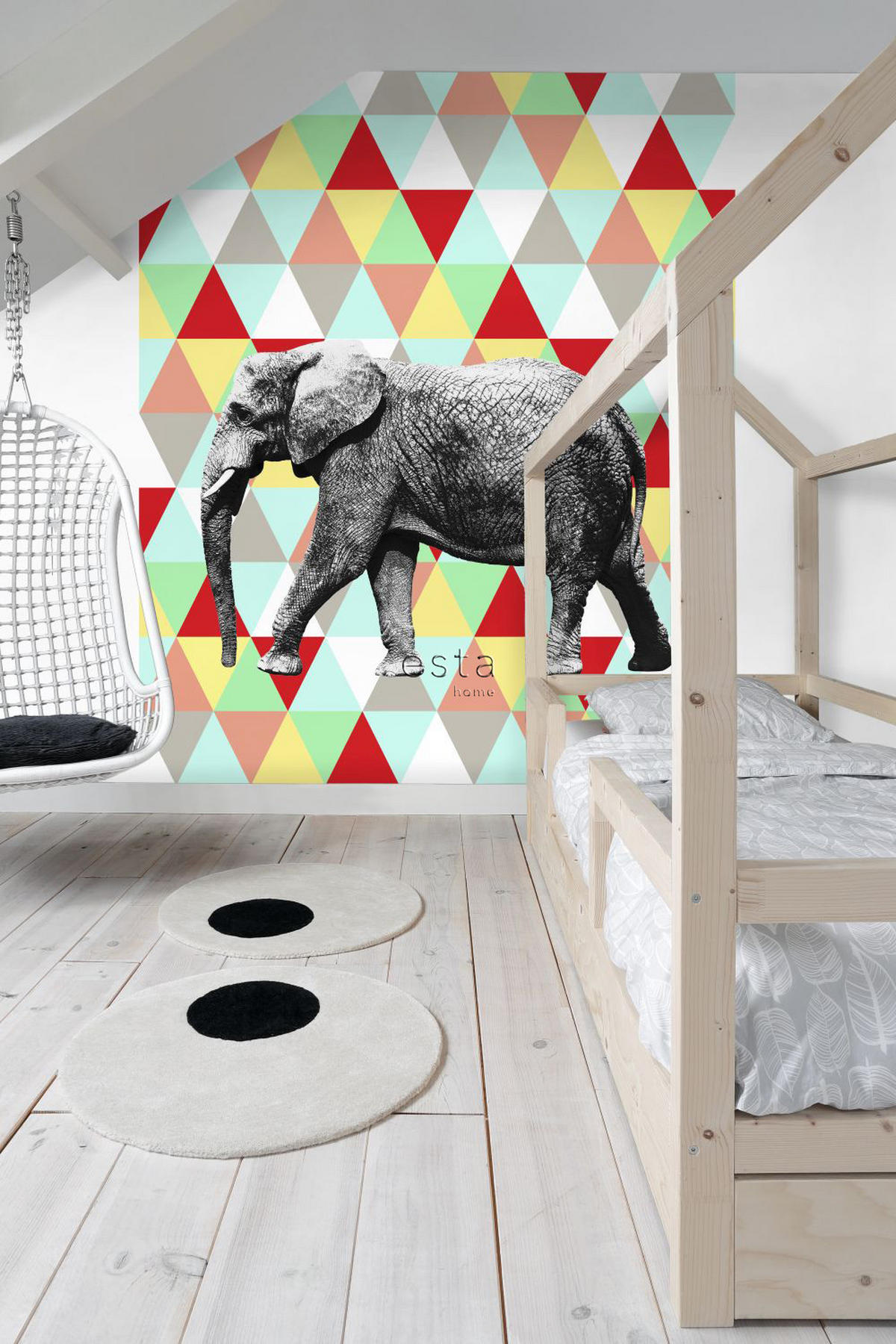 FOTOTAPETE Elefant 200 x 279 cm - Rot, Papier (200/279cm) - ESTAhome