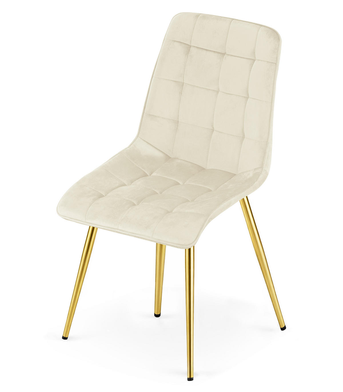 STUHL Beige 49x60 cm SPLIT Samtbezug - Beige, Metall (49/56/60cm)