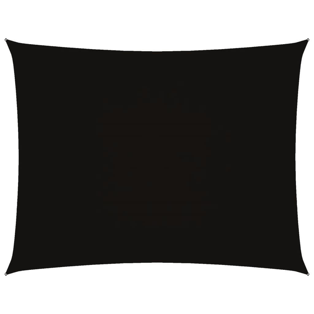 SONNENSEGEL Oxford-Gewebe Rechteckig 3,5x5 m Schwarz - Schwarz, Textil (500/350cm) - furnicato