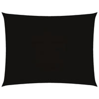 SONNENSEGEL Oxford-Gewebe Rechteckig 3,5x5 m Schwarz - Schwarz, Textil (500/350cm) - furnicato