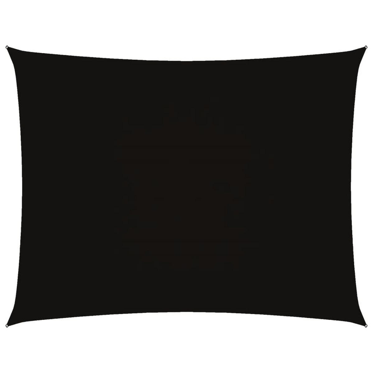 SONNENSEGEL Oxford-Gewebe Rechteckig 3,5x5 m Schwarz - Schwarz, Textil (500/350cm) - furnicato