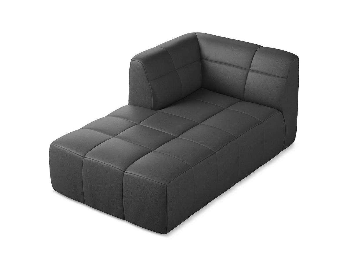 ECKSOFA Rechts Chenille Stoff Blau - Blaugrau/Schwarz, Holzwerkstoff/Kunststoff (248/166cm) - Makamii