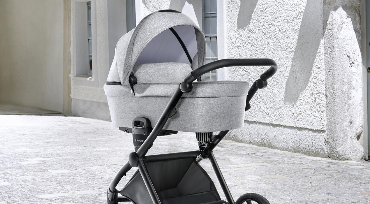 Kombi-Kinderwagen grau