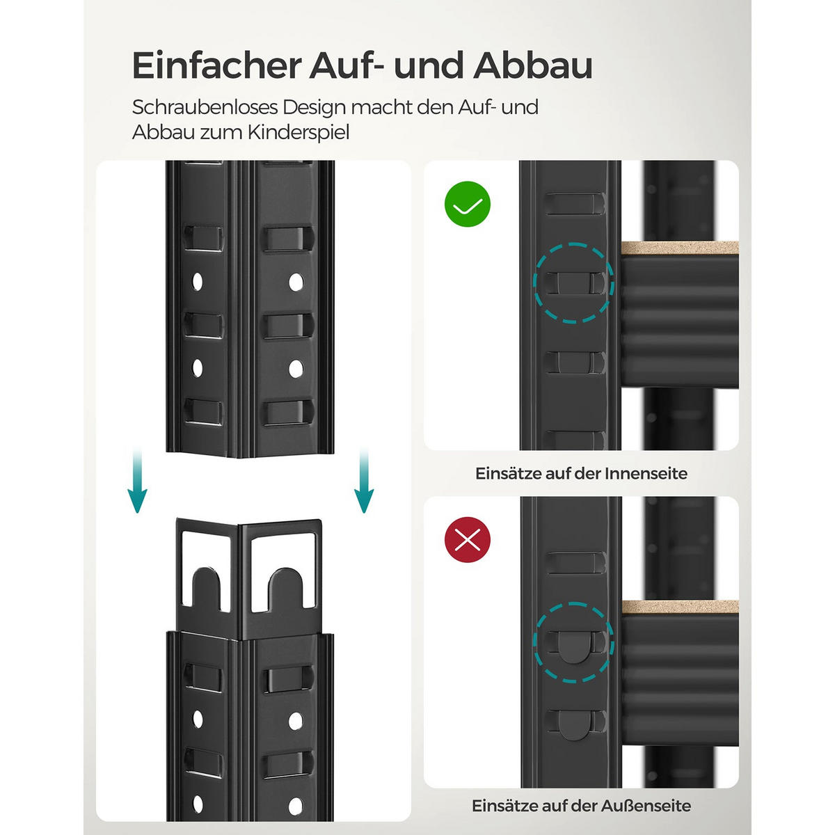 SCHWERLASTREGAL Bangkok 2er-Set - Schwarz, Metall (120/200/60cm) - Hansiro